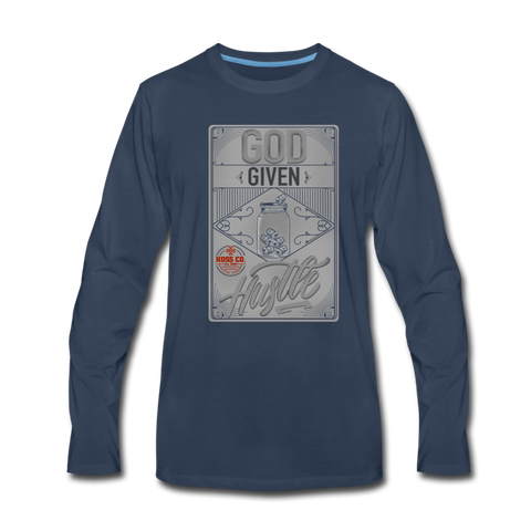 Men's "God Given Hustle" Graphic Long Sleeve T-Shirt - HossCoApparel