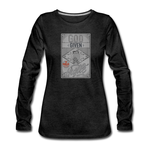 Women's "God Given Hustle" Graphic Long Sleeve T-Shirt - HossCoApparel