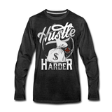 Men's "Hustle Harder" Graphic Long Sleeve T-Shirt - HossCoApparel