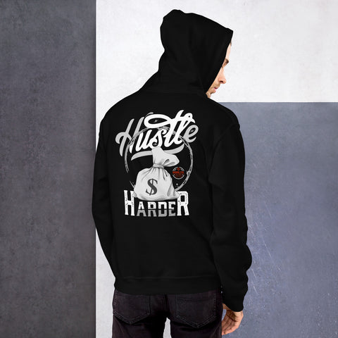 Men's "Hustle Harder" Hoodie - HossCoApparel